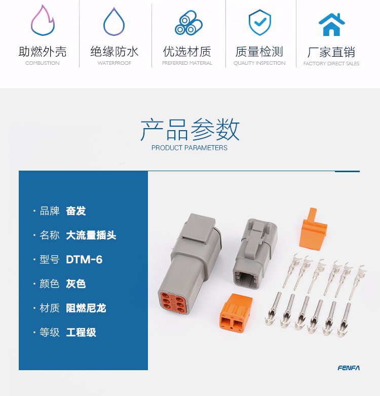 大(dà)電流汽車(chē)接插件 DTM系列